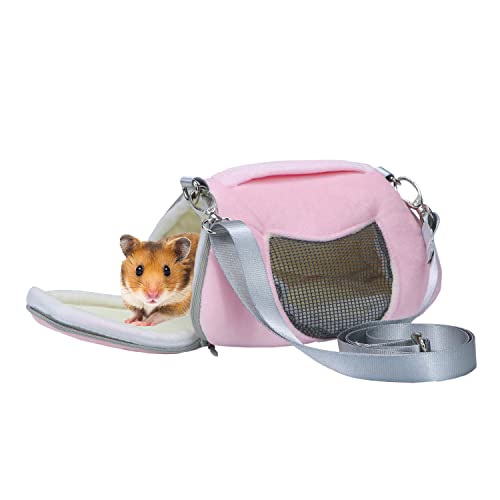 Litewoo Hamster Travel Carrier Portable Outgoing Breathable With Adjustable Shoulder Strap Pet Carrying Bag For Sugar Glider Hamster Rat Chipmunk #TOP7
