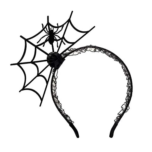 Zhongjiany Halloween araña pelo aro cosplay diadema diablo diadema para Halloween fiesta carnaval noche joyas luz de la luz para las mujeres chica