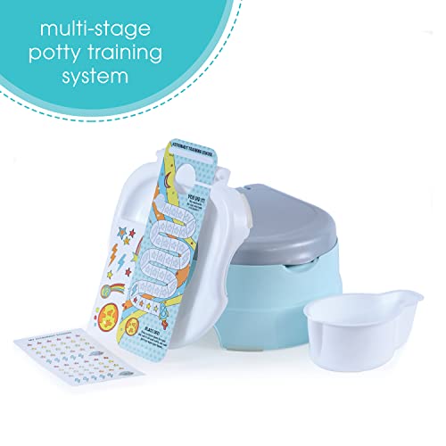 Summer® My Fun Potty Rewards (Blue) - 3-Stage Potty Training Toilet – Includes Colorful Stickers And Training Chart, Removable Training Seat, Non-Slip Rubber Feet, And Ability To Convert To Stepstool #TOP7