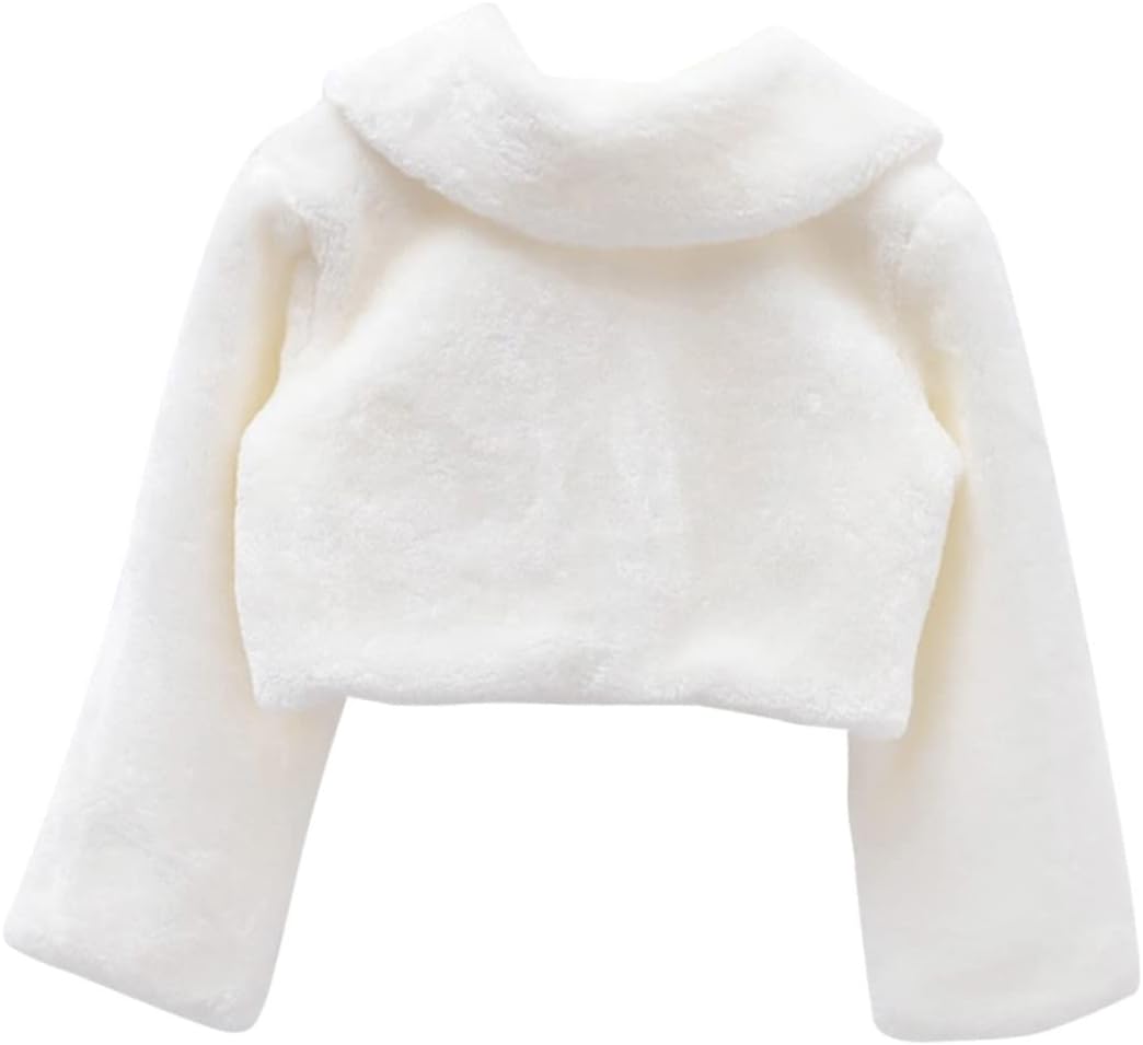 VANZACK Flower Children Winter Tippet Boys and Girls Costumes Plush Shawl Jacket Girls Dress Coat