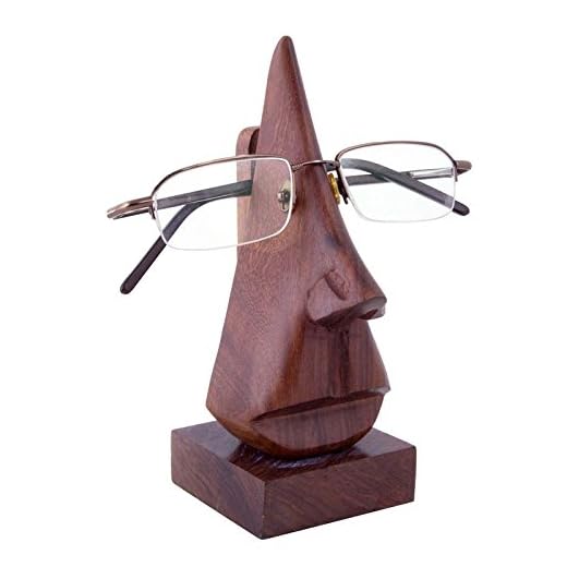 Stylla London® en Bois Faite à la Main en Forme de Nez Lecture Spectacle Support Cadeau Insolite pour Homme et Femme
