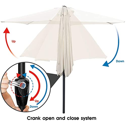 Parasol de jardín amarillo contra rayos UV sombrilla excéntrica para evitar calor 6