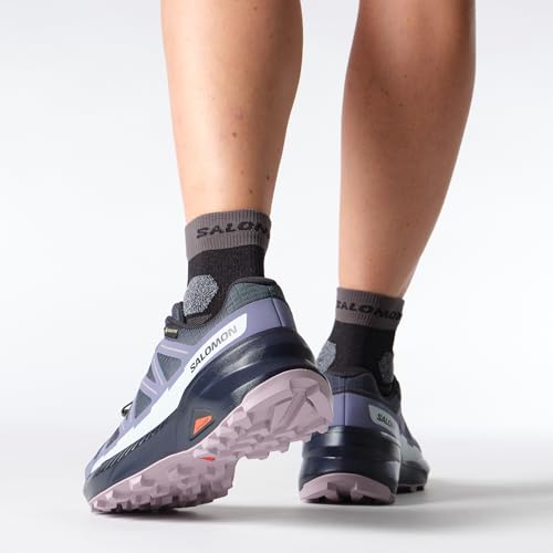 Salomon Women's Speedcross Peak Gore-Tex Trail Running Shoe, Waterproof All-Terrain Performance for Hiking & Long Trail Sessions - Blue Nights/Grisaille/Nirvana - 9 Medium