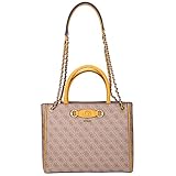 Con questo GUESS borsa , sono praticamente ed elegantemente attrezzati. Grazie ai due scomparti principali, hai abbastanza spazio per posizionare i tuoi beni ordinati. Il design inoltre nobile ti dà eleganza e stile! Il motivo del logo ispira tutti! Dimensioni: 36 x 26 x 10 cm