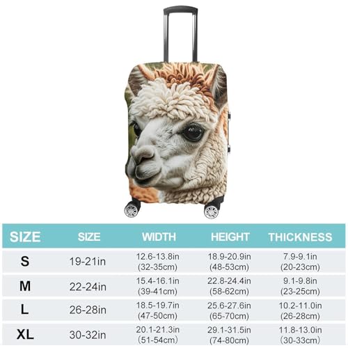 Travel Luggage Cover Elastic Suitcase Protector Anti-Scratch Washable Cute Alpaca Llama Luggage Sleeve Tsa Approved Carry on Covers Baggage Cover Fits 18-32 Inch Luggages2