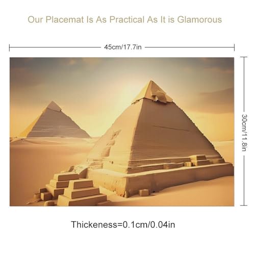 Set de table pyramide égyptienne lavable pour repas en terrasse - 3