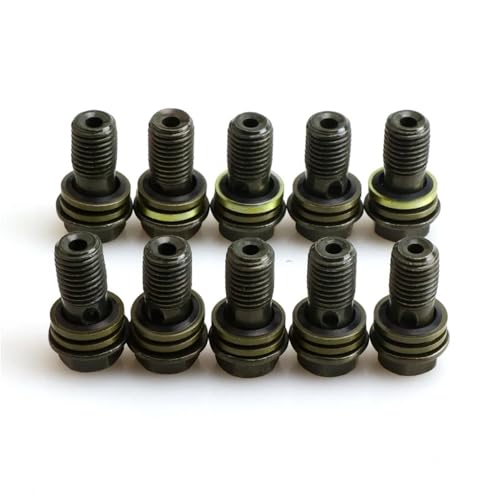 5 Pcs M10*1.25 Stainless Brake Banjo Bolt Screws Bolts Fit For Motorcycle Scooter Quad ATV Caliper MAST Cylinder Oil Cooler(10 pcs)