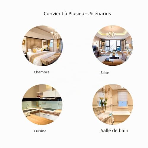 Bordure de papier peint autocollant en vinyle imperméable épais blanc pour décoration d'intérieur, salle de bain, cuisine, carrelage décoratif, 10 x 500 cm – vue 4
