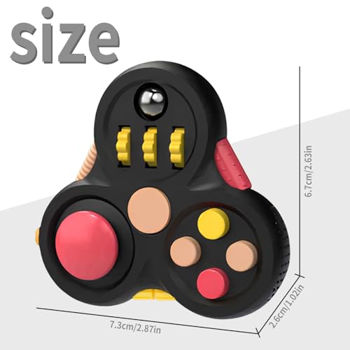 Yrissmiss Fidget Toys for Adults,1PCS Fidget Pad Easter Basket Stuffers for Boys Girls,Stress Relief Cube Clicker Controller with Quiet Fidgets,ADHD Autism Fidget Spinner for Office Desk Travel Games - Thumbnail 2