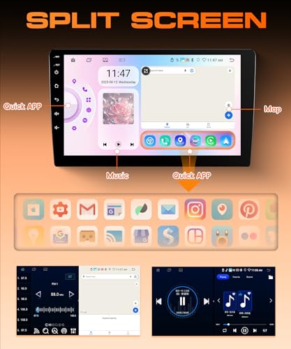 Autoradio Android pour Citroen C5 2008-2017 GPS Écran 10 Pouces