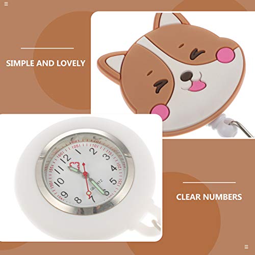 Scicalife Assistir Enfermeira Bonito Do Cão Dos Desenhos Animados Do Relógio Portátil Retrátil Clipe