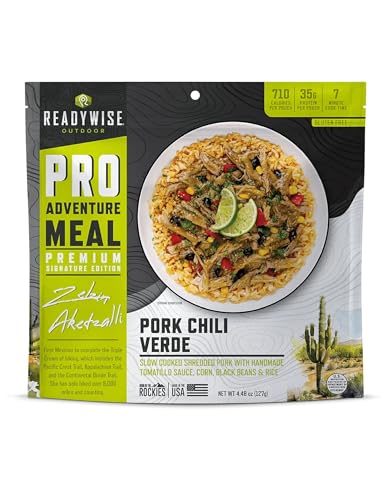 ReadyWise Outdoor Pro Adventure Meal Pork Chili Verde, Premium Freeze-Dried
