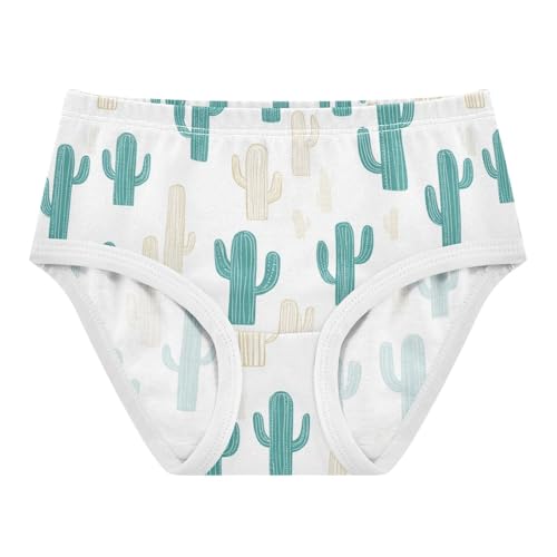 Wusikd Cactus Girls' Underwear Cotton Lines White Girls Briefs Soft Toddler Underwear 2T