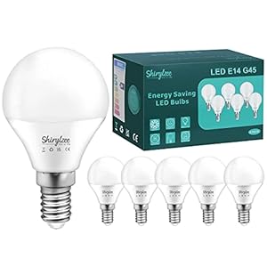 E14 Ledlamp, 5 W, G45 gloeilamp, E14 led, vervangt 50 W, 3000 K, 450 lumen, warmwit, 360 graden stralingshoek, spaarlamp, geen flikkeren, niet dimbaar, verpakking van 6 stuks