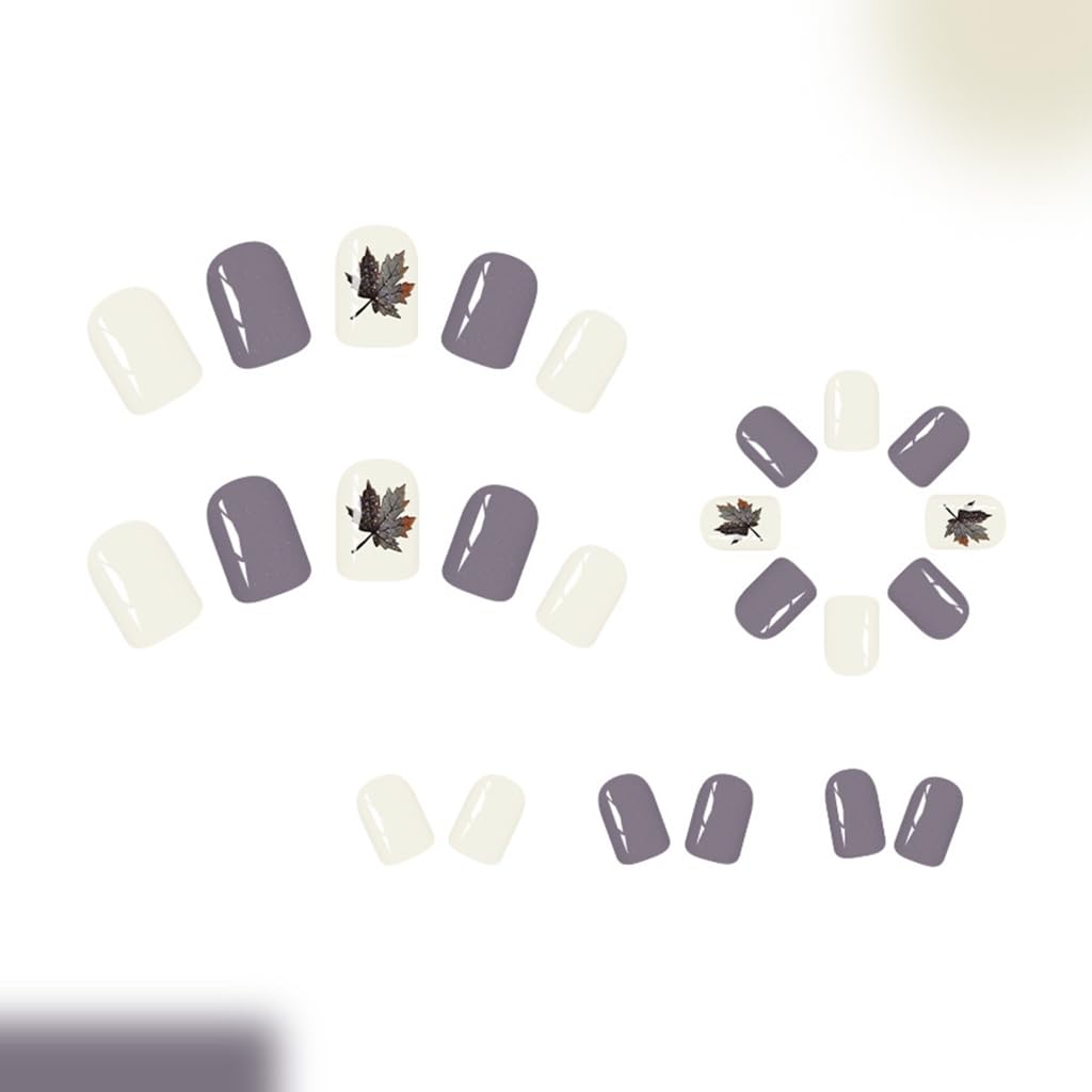Dusty Mauve Glitters Comfortable False Nails For Sensitives Skin Quick Snapping Fit Installation