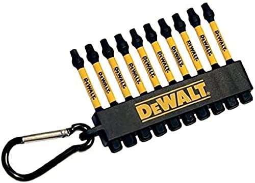 DEWALT - DEWALT FlexTorq Impact Driver Bit Set Carabiner - Square/Roberston - 2'' - 10 Bits (DWA2SQ2IRCARC)