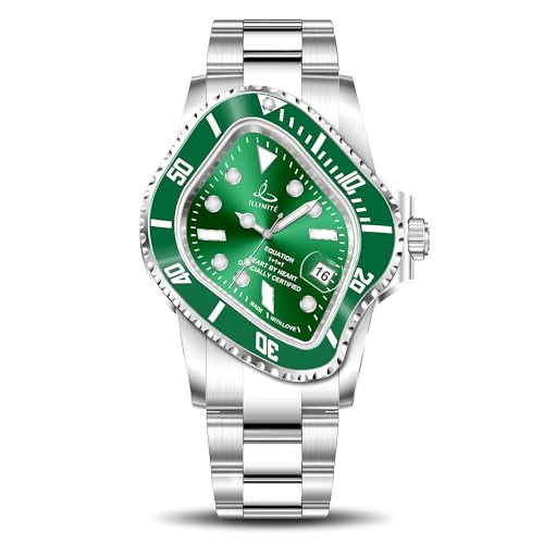 ILLIMITE Melting Automatic Watches for Men Japanese Miyota 8215 Self-Winding Mechanical Movement Watch Waterproof Stainless Steel Art Surrealist Wrist Watches Pea001