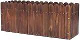 Maceteros Exterior Canaleta de flores de madera maciza Maceta de plantación Caja de plantación cuadrada Cama de jardín elevada Cama de jardín Jardinera de madera Cama elevada Caja de plantación c