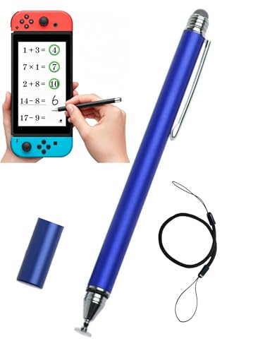 Stylus Pen for Nintendo Switch1&2/Switch Lite/OLED, 2IN1 Capacitive Stylus Compatible with Nintendo Switch Pen, Switch Stylus Pen with Tether (DarkBlue)