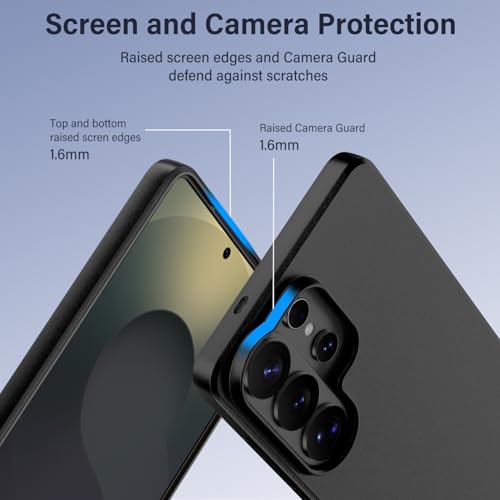 X-level for Samsung Galaxy S26 Ultra Case Slim Fit Super Soft TPU Cell Phone Cover, Ultra-Thin Light Protective Matte Finish Coating Shockproof S26 Ultra Case for Women Men,Black by X-level - Image 3