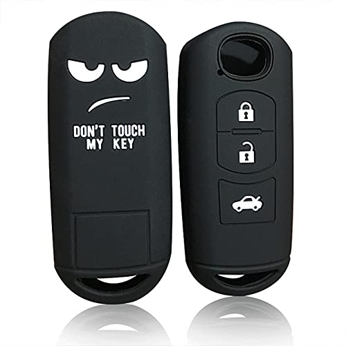 FQD&BNM Caso de la Llave del Coche Funda de Goma de Silicona para Llave de Coche para Mazda 3 2 5 6 Cx5 Axela Atenza 2017 CX-4 CX-5 CX-7 CX-9 CX-3 CX 5 Accesorios de Coche, Color Negro