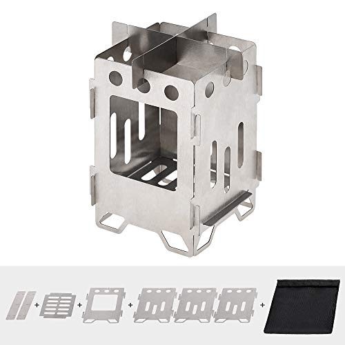 Fogão Externo, Romacci Fogão de acampamento dobrável de titânio Fogão de cozinha ultraleve ao ar liv