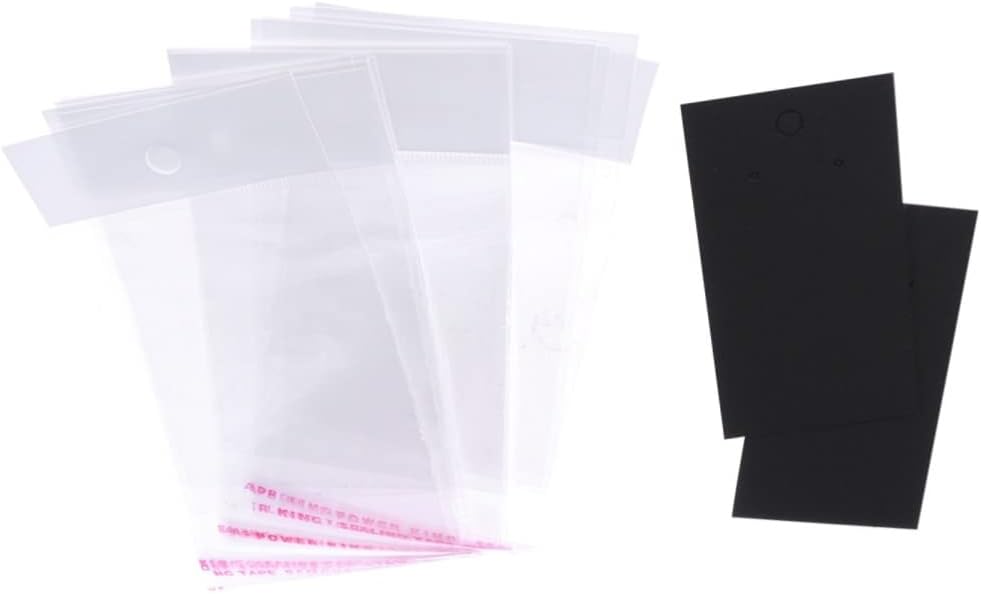 KAILIKETIY 400pcs Earring Packaging Kit Earring Cards Bags Kraft Paper Tags Holder for DIY Jewelry Retail Display