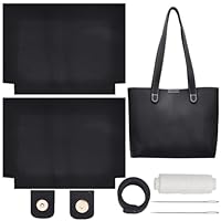 WADORN Women's Shoulder Handbag Making Kits, DIY PU Leather Handbags Handmade Sets for Christmas Mother's Day Birthday Imitation Leather Tote Bag Sewing Accessories for DIY Purse Making, Black