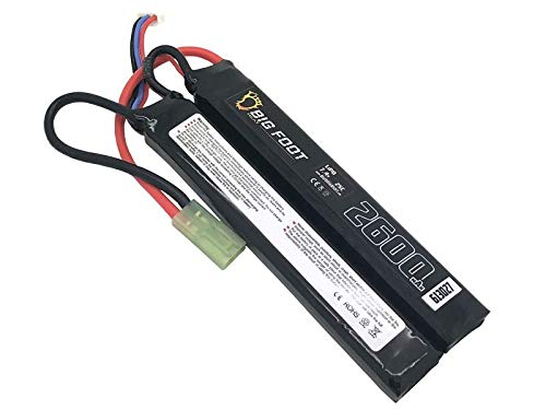 Big Foot Heat Lipo Battery 2600mAh 7.4v 25c (Continuous Discharge - Two Way Split) Airsoft Rifle Battery