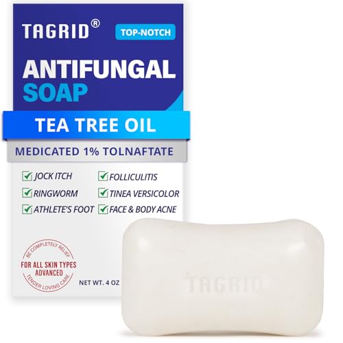 TAGRID Antifungal Soap Treatment for Body: Antibacterial Tea Tree Soap Suitable for Athletes'