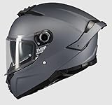 DOBLE XX Casque Moto MT Thunder 4 SV Pure A1 Titanio Mate – Protection certifiée et Conception Moderne avec SV (S 55/56)