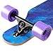 40 Inch Drop-Through Longboard Skateboard Complete Cruiser for Carving Downhill Cruising Freestyle Riding - Sky