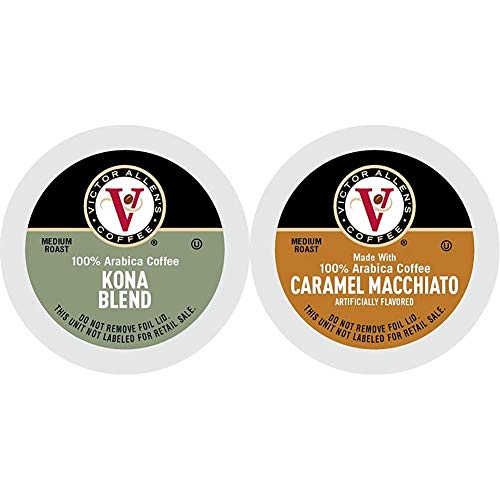 Kona Blend For K-Cup Keurig 2.0 Brewers, Victor Allen’s Coffee Medium Roast Single Serve Coffee Pods & Caramel Macchiato For K-Cup Keurig 2.0 Brewers, Medium Roast Single Serve Coffee Pods #TOP22