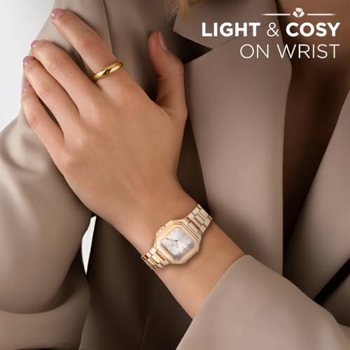 Image of Carlington Diva Series Analog Women Wrist Watches with Stainless Steel Chain Strap | Premium Fashion Watches for Ladies | CT - 103