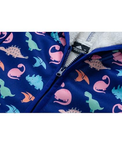 Image of V VALANCH Toddler Fleece Jacket Boys Girls Zip Up Hoodie Sweatshirt | Full Fleece Lining Throughout, Thick Warm, Cartoon, for Casual, School, Outerwear, Winter