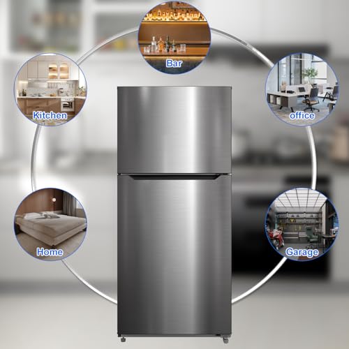 Smeta DDT-517WSMU Top Freezer Fridge, Counter Depth Refrigerator Frost Free 14.2 Cu Ft Kitchen Refrigerator thumb #5
