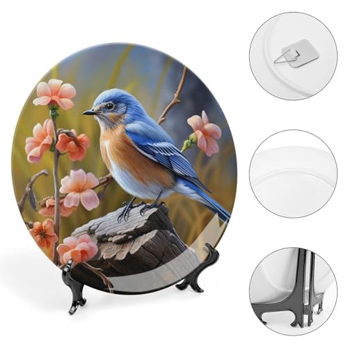 Plato decorativo Eastern Bluebird Bone China 6 pulgadas miniatura 4