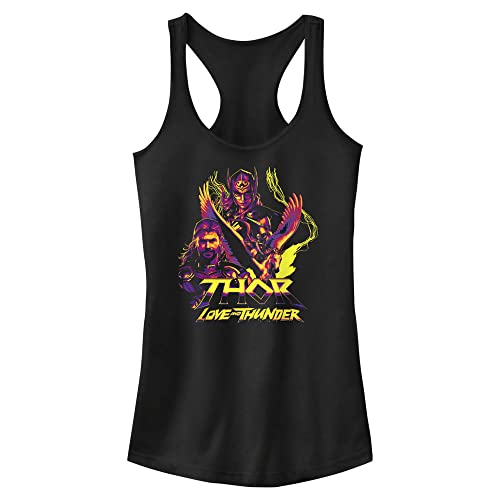 Camiseta Thor Love and Thunder de tirantes negra para mujer joven S