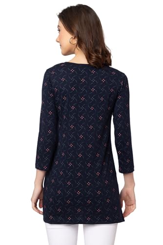 Image of Women Regular Fit Henley All Over Print T-Shirt (Combo of 2) | Small-5XL