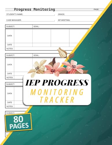 IEP Progress Monitoring Tracker: Goal Tracking Sheets for Special Education