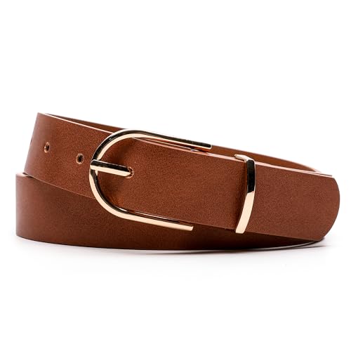 Earnda Women's Faux Leather Chic Belt for Ladies Jeans
