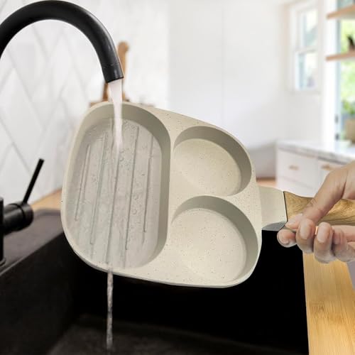 Poêle à omelette sans attacher pour cuisson crêpes sur induction gaz et camping