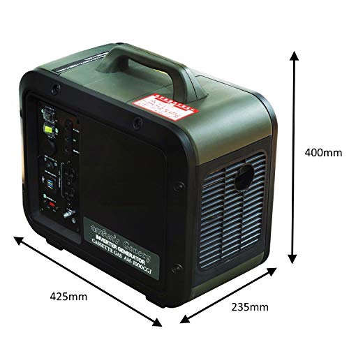 パオック(PAOCK) カセットガス式 インバータ発電機 定格出力:1.0kVA 50Hz/60Hz切替式 正弦波 Genecy AM-1000CGI 3枚目