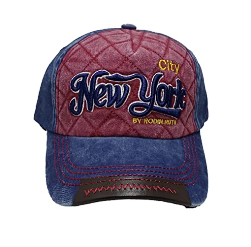 Image of Adjustable Soft Cotton Denim Cap for Men Women Baseball Vintage Washed Distressed Hats Adjustable Stylish Cap Regular Fitted