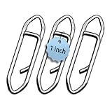 Axwnh 50-Pack Fishing Power Speed Clips, High Strength Stainless Steel Speed Clip for Fishing Lure Quick Change, Freshwater Saltwater Crankbait Popper Lures Quick Snap Connector Tackle