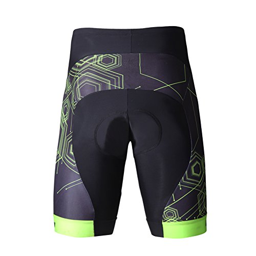 Beroy – Calça masculina confortável de ciclismo, short de ciclismo acolchoado 3D, Preto, 3X-Large