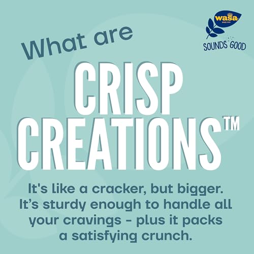 Wasa Sesame and Sea Salt Crisp Creations, 8.3 oz. (Pack of 8), Large Round Toppable Crackers Made With Real Sea Salt for Snacking and More, Wholesome Oven Baked Crackers With a Hearty Crunch - Thumbnail 5