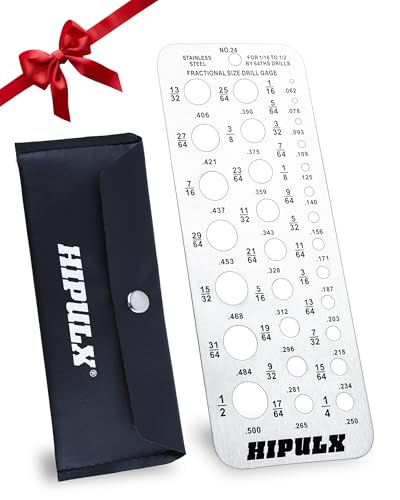HIPULX Drill Bit Gauge - 29 Hole Precision Measuring Tool