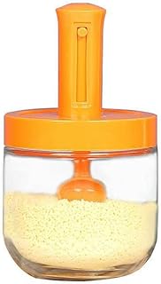 Zebroc Glass Telescopic Seasoning Spoon Jar, Airtight Lid Jar Ghee Butter Spice Sugar Salt Tea Coffee Pickle Storage Container Seasoning Bottle, Airtight Cap Transparent Dispenser (Pack of 1)