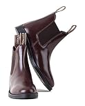 Rhinegold COMFEY CLASSIC LEATHER JODHPUR BOOTS FOR WOMEN - Traditional Horse Riding Boots - No Zippers, Easy On/Off, Elastic Sides (Brown, Size EU 39, UK 6)